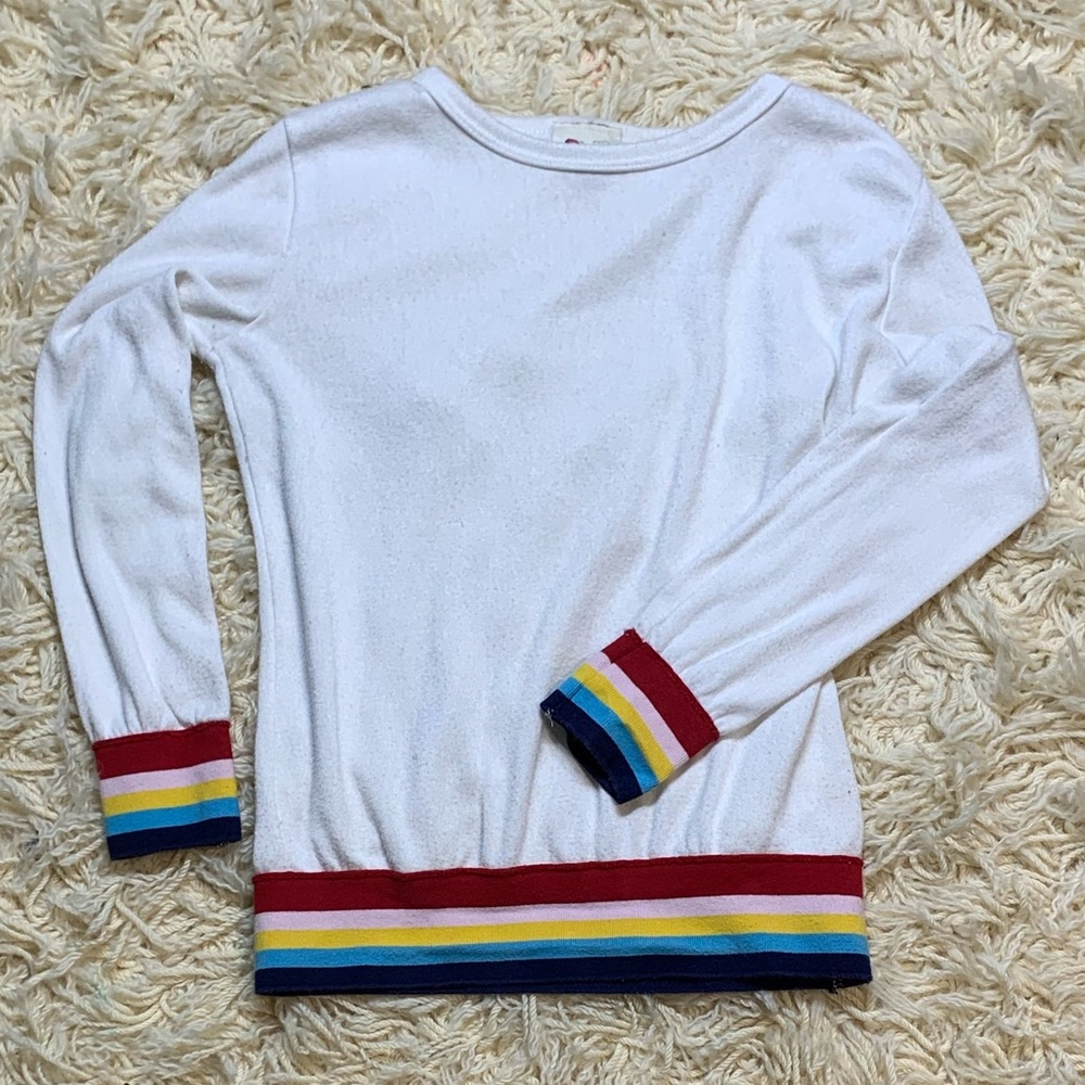 Kiddo by Katie Rainbow Rimmed Top